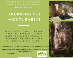 Trekking 7 nov Sabina